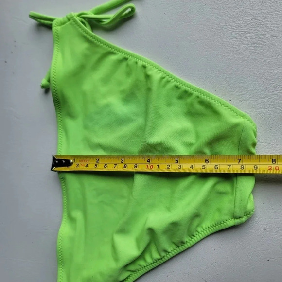 Victoria’s Secret Women's Bikini Bottoms Sz XS Solid Green Knockout Side Tie 59W - Picture 3 of 8